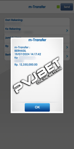 Bukti Pembayaran Kemenangan Player di PVJBET